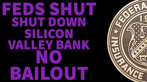 Feds shut down Silicon Valley bank No Bailout!!! PT3
