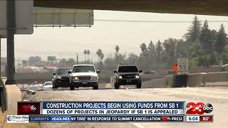 Construction projects using funds from SB1