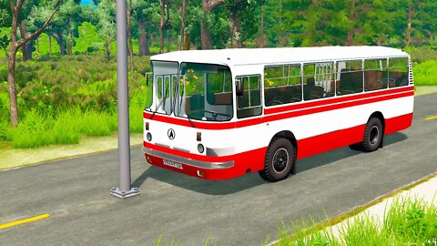 Bus VS Pillar – BeamNG.Drive