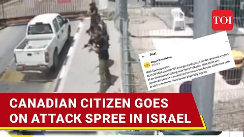 'IDF Is Killing...': Knife-wielding Canadian Citizen Goes Berserk In Israel Over Gaza War | Watch