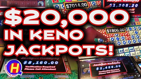 Over $20,000 in KENO JACKPOTS! Huge Wins at Keno Nation 4 in Las Vegas! #KENONATION