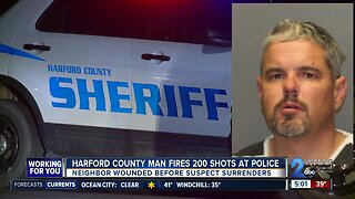 Man arrested after shooting nearly 200 rounds at Harford County deputies
