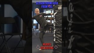 Heroes Training Center | Kickboxing & MMA - Scissor Round Kick - Front | #Shorts