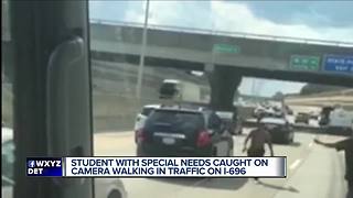 Video shows special needs teen walking in middle of metro Detroit highway