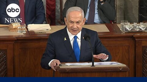 Israeli prime minister thanks Trump for his support during address to Congress