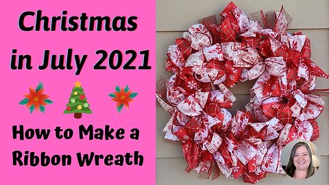 How to Make a Ribbon Wreath #1 ~ Christmas Ribbon Wreath ~ Dollar Tree DIY