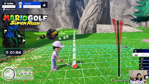 (SWITCH) Mario Golf - Super Rush - 03 - Golf Adventure Mode - XC Golfing Ridgerock Lake