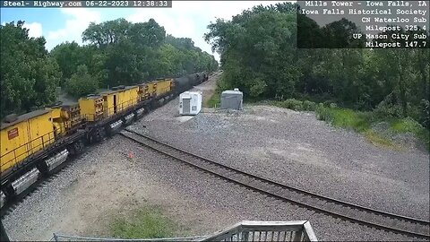 WB Loram Rail Grinder at Iowa Falls, IA on June 22, 2023