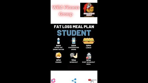 🔥Fat loss meal plan student🔥#fitness🔥#wildfitnessgroup🔥#shorts🔥