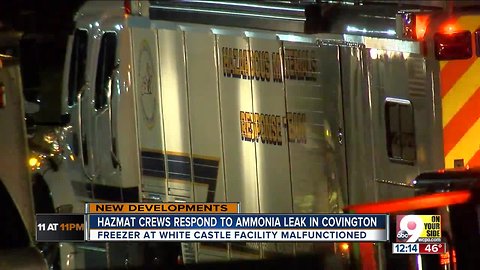 Officials: Ammonia leak safely cleaned up at White Castle processing plant in Covington