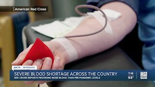 Severe blood shortage across the country