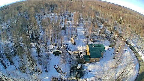 Initial flight with my drone over my house in Talkeetna, Alaska.