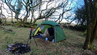 Packing away the OEX Traverse 5.0 pad speedlapse. Reddacleave campsite Dartmoor 25th March 2023