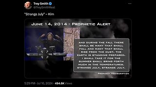 💥 Jul 16 2024 - Trey Smith > Kim Clement Prophecy 'Strange July, Hypnotic November, Oh Christmas'