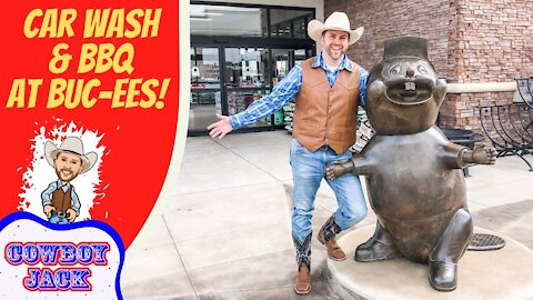 Longest Car Wash in the World for Kids - at Buc-ee's! | Cowboy Jack
