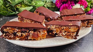 Sugar Free Energy Bars in 5 Minutes - Tasty and Healthy Snacks