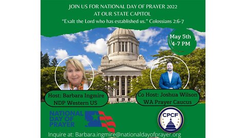 Washington National Day of Prayer 2022 (FULL EVENT), WA State Capitol May 5th, 2022