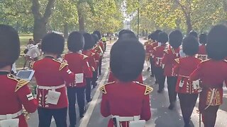 King's guard Band playing in Hyde Park one year since the passing of Queen Elizabeth the second