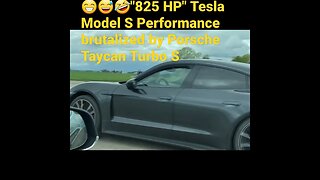 "825 HP" Tesla Model S Performance vs Porsche Taycan Turbo D