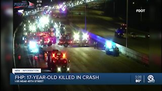 17-year-old boy killed after crash on Interstate 95 in West Palm Beach