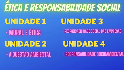 ETICA E RESPONSABILIDADE SOCIAL - EBOOK DE 108 PAGINAS