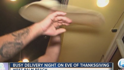 Busy food delivery night on Thanksgiving Eve, Pizza Girls Manager calls it the start of season