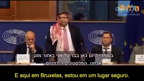 Palestino fala no Parlamento Europeu sobre a narrativa errada dos europeus