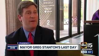 Tuesday marks Phoenix Mayor Greg Stanton's last day