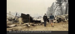 Massive wildfire destroys homes in British columbia, Canada.