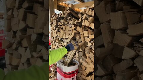 Making Bundles from the Stack #shorts #firewood #bundles