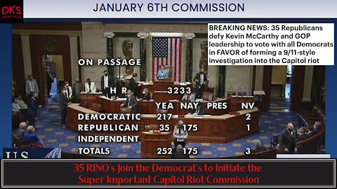 35 RINO's Join the Democrat's to Initiate the Super Important Capitol Riot Commission