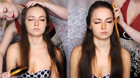 Gorgeous Long Hair Brushing ASMR Fair & Lauren, Ultra Relaxing, Scalp Massage, Gentle Whispers