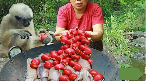 Squid and Red Potato Survival Recipe in the Rainforest Village Chef