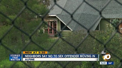 Alpine neighbors say no to sexual predator moving in