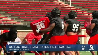 UC football team begins practice ahead of first season in Big 12