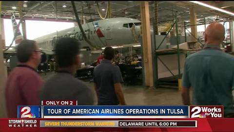 Aviation geeks land in Tulsa for tour of maintenance base