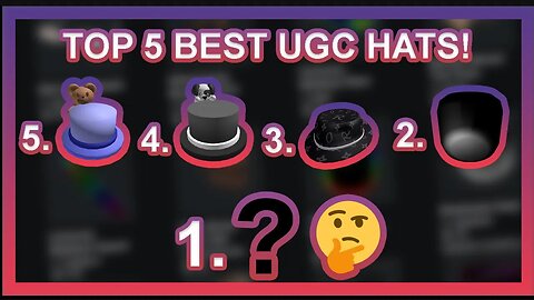 TOP 5 BEST UGC HATS ON ROBLOX!