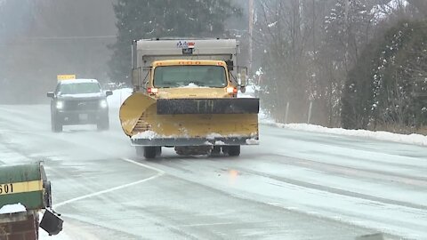 Carroll County hit with snow as system moves through