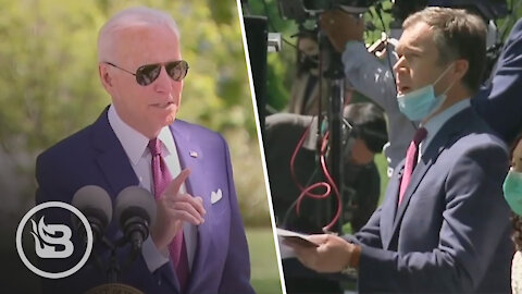 Biden STUNNED When Reporter Confronts Him on Wearing Mask Outdoors While He's Vaccinated