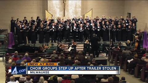 Others come to the rescue after Milwaukee singing group’s trailer stolen before show j