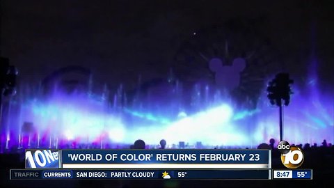 World of Color returns to Disney California Adventure