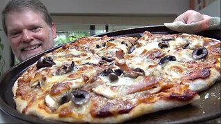 Prosciutto and Mushroom Pizza
