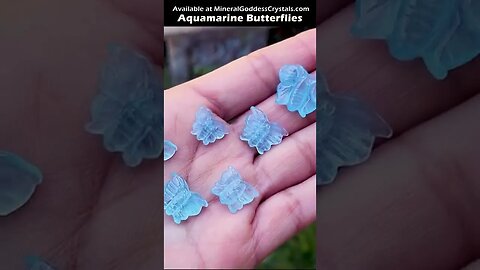 Aquamarine Butterflies for Crystal Healing and Transformation