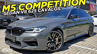 NOVO BMW M5 COMPETITION 2023 COM MOTOR V8 DE 625 CV HUMILHA A CATEGORIA COM MUITO LUXO E PERFORMANCE