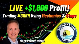 Proven Techniques - +$1,600 Profit In #GRRR Trading With Mechanics & Stops