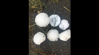 Huge Hail from a Storm in Sydney