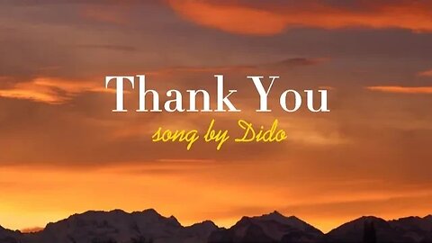Dido - Thank You (lyrics)