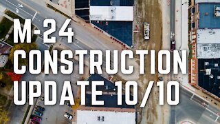 M-24 Construction Progress Oxford Michigan 10/10/2020
