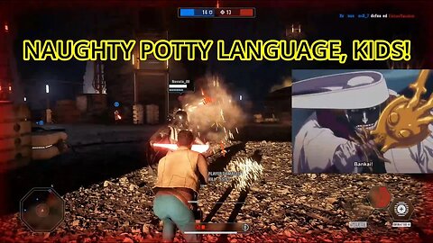 STAR WARS Battlefront II - Finn & Chewbacca 17,129 Score & 17 Eliminations - Naughty Language! Funny