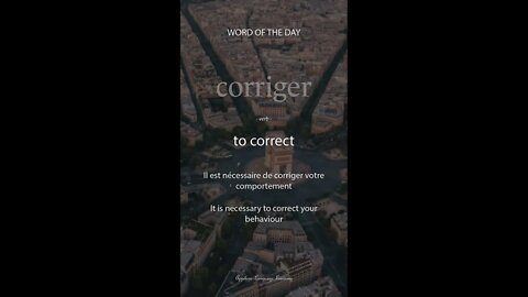 French - Word of the Day - Corriger #SHORTS